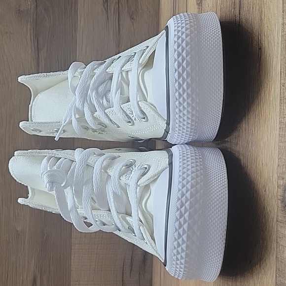Converse Women's White High-Top Sneakers - Picture 8 of 15